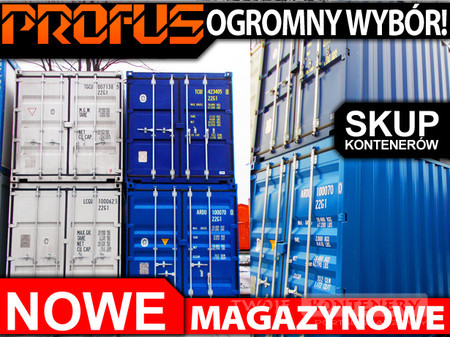 NOWY Kontener MAGAZYNOWY 20' Morski 8299 netto kontenery magazynowe
